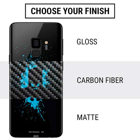 DC Comics Batman Blue Splash character shape Galaxy S9 Skin